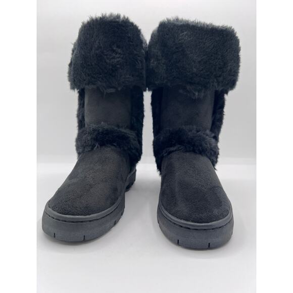 STYLE & CO. 'WITTY' COLD-WEATHER FAUX FUR WINTER BOOTS BLACK WOMENS 5M NEW! - Picture 3 of 11